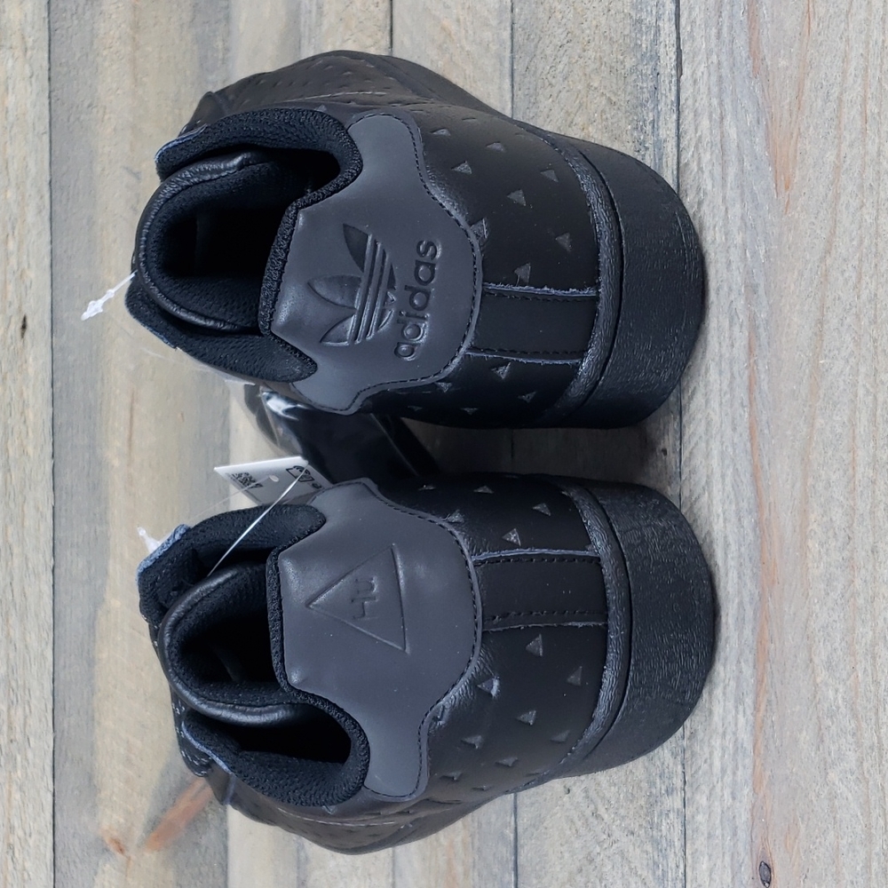 adidas Pharrell Williams Superstar Leather Shoes Sneakers Core Black - Picture 5 of 10